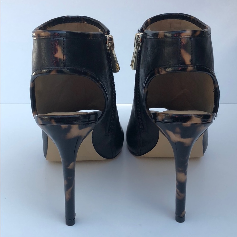 Ann Taylor Peep Toe Black Mule Slides Bootie NWOB - Picture 3 of 8